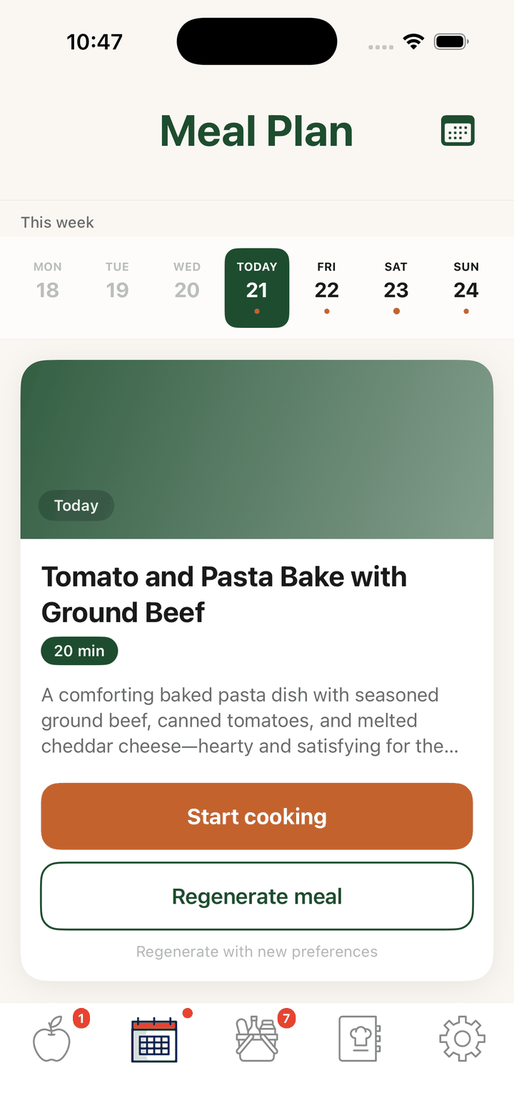 Dinnrd weekly meal plan